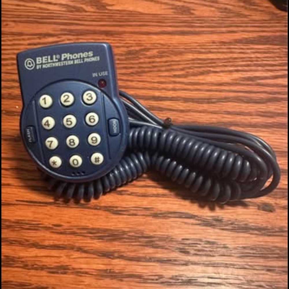 1980’s Mini Corded BELL phone by Northwestern Bell. Colonial Blue